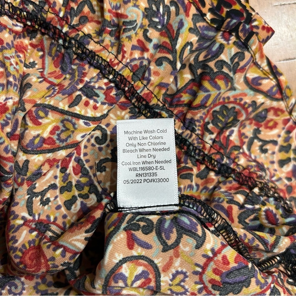 Evereve Women’s Olivia Paisley V Neck Tank Sleeveless Top, Size Small - Picture 10 of 10